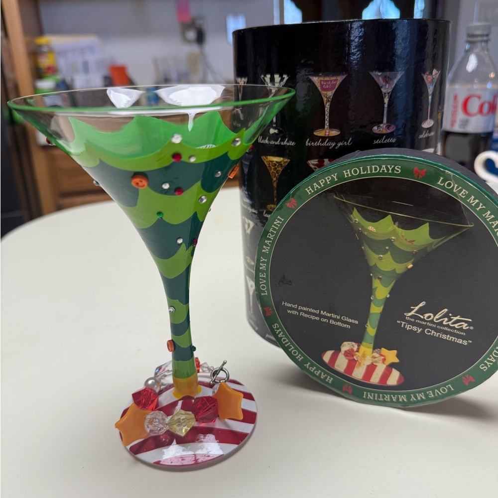 Lolita “Tipsy Christmas” Holiday Martini Glass